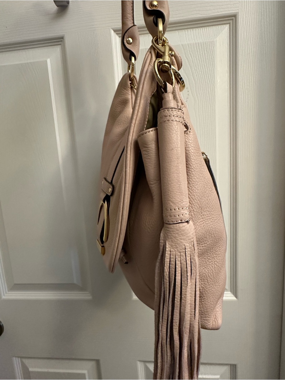 G.I.L.I. Blush Pink Leather Hobo with Gold Hardware - Picture 3 of 16